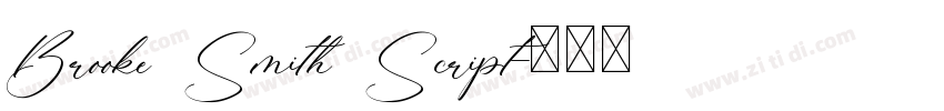 Brooke Smith Script字体转换